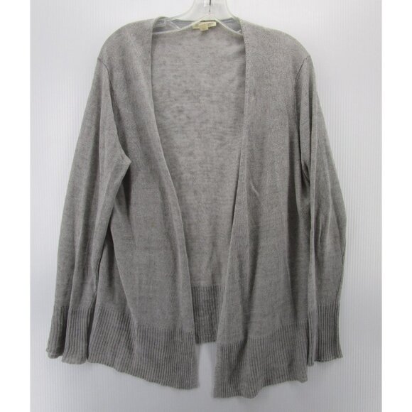 Eileen Fisher Sweater Medium Linen Open Cardigan Lagenlook Knit * - Picture 1 of 11